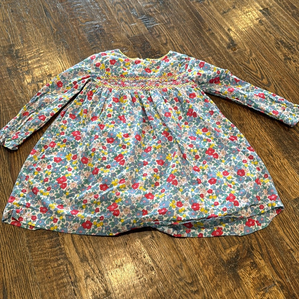Mini Boden floral long sleeve dress